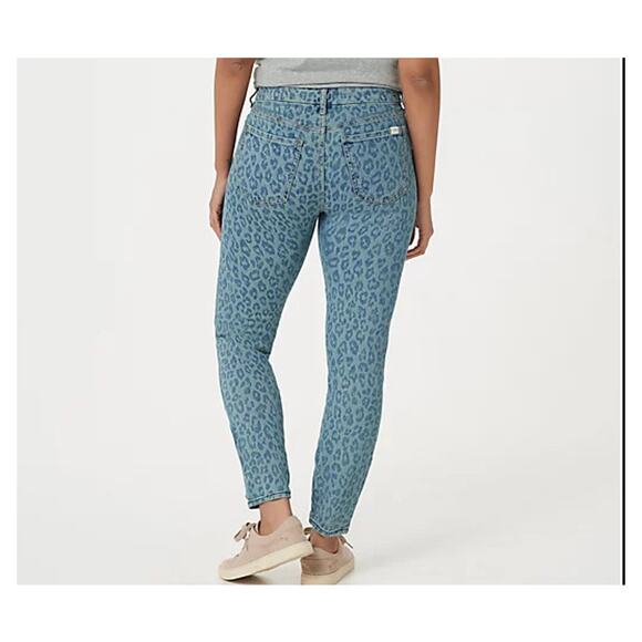Jen7 by 7 for All Mankind Sunrise Leopard Jeans 8 NEW - Picture 2 of 5